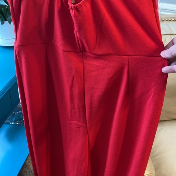 Red, pull on romper - Picture 5 of 7